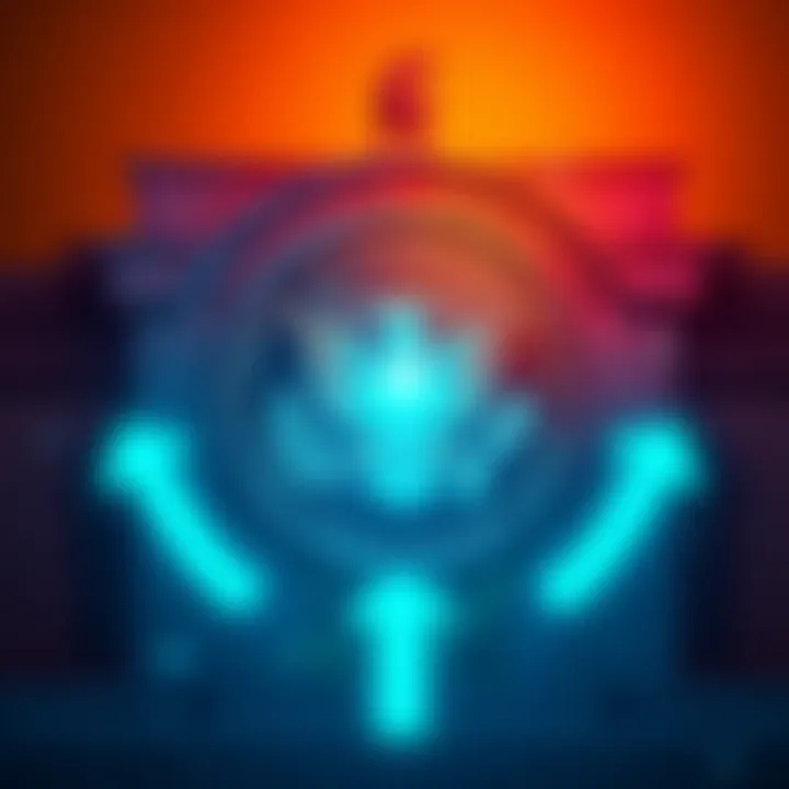 A graphic showing the Federal Reserve logo with a digital coin representing cryptocurrency and arrows indicating market changes.