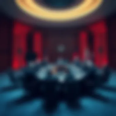 Federal Reserve officials discussing economic forecasts in a meeting room