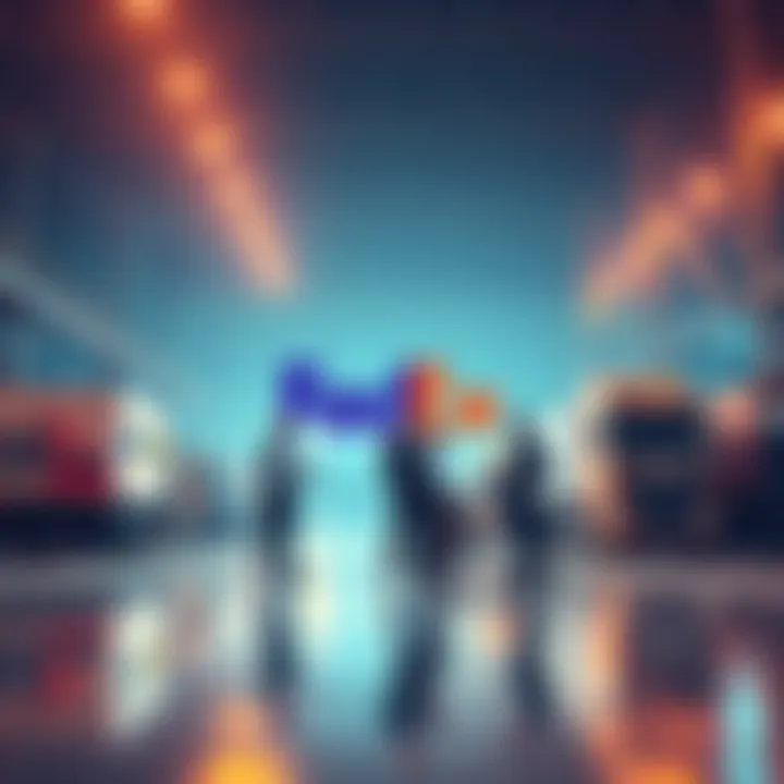 FedEx and Hedera Council representatives discussing logistics improvements for global supply chains