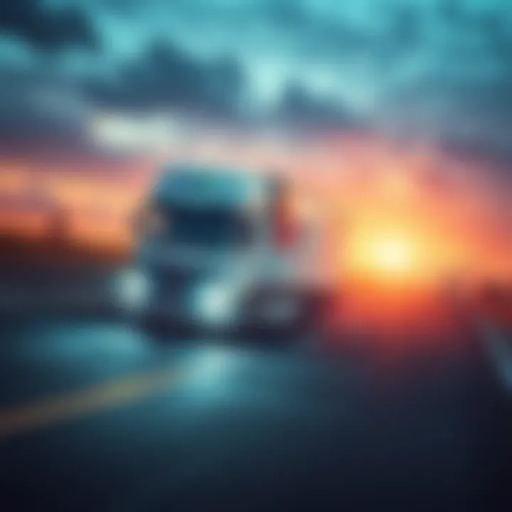 FedEx Truck on the Road A FedEx truck driving along a busy highway, symbolizing increased logistics activity related to HBAR.