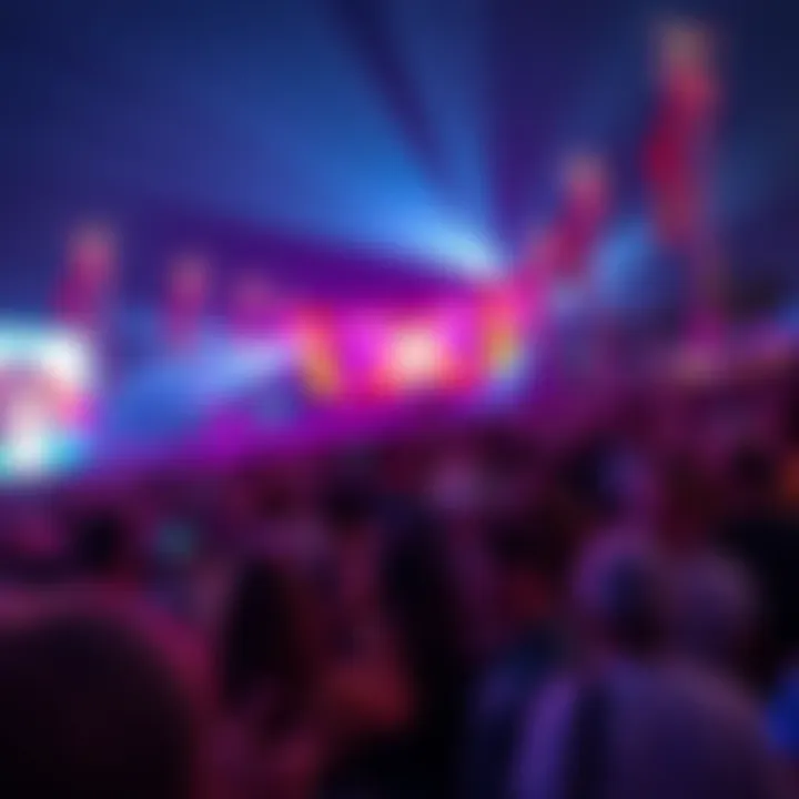 Crowd at a European festival with secure ticketing technology in focus