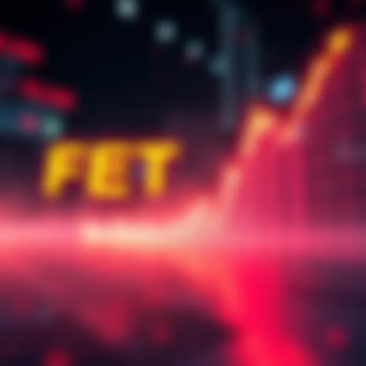 Graph showing FET's price decline from over $1 to near $0 with a downward trend