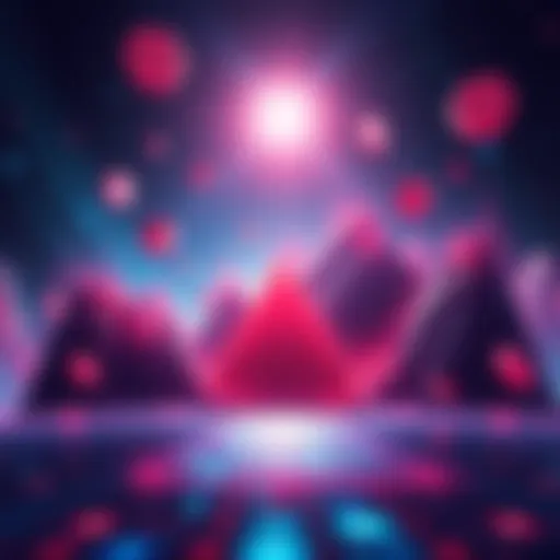 A vibrant digital landscape representing the growth of Filecoin Network with data blocks and currency symbols