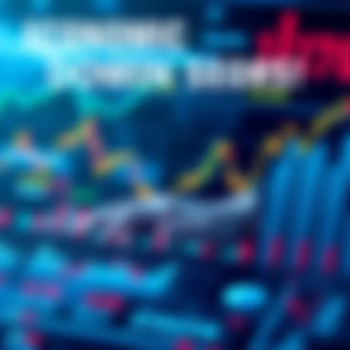 A visual representation of the financial market fluctuations with graphs and charts illustrating economic trends and factors contributing to financial crises.