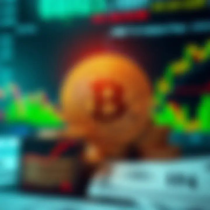 Global Financial Portfolio Strategies A visual representation of investment options with Bitcoin and stock market graphs in the background, symbolizing strategic financial decisions while abroad.