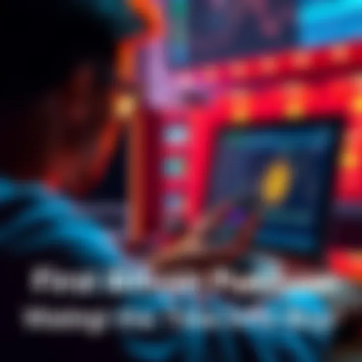 A visual representation of a person buying Bitcoin on a computer or smartphone, highlighting the excitement of first-time crypto investors.