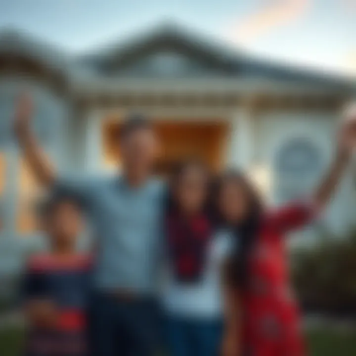 First Generation Immigrant Family A first generation immigrant family celebrating their achievements in front of their home, reflecting on their journey from Argentina to the U.S.