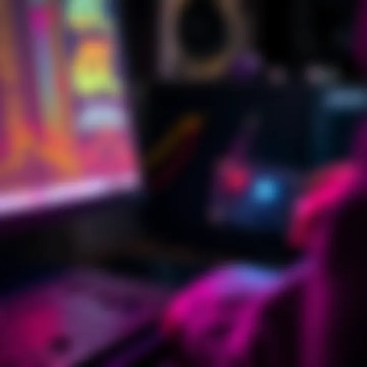 A technician connects a Syncro Bit Chameleon device to a computer using a USB cable, with the device displaying a flashing light, indicating an attempt to flash its firmware.