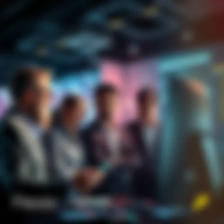 A group of professionals collaborating on enhancing crypto payment infrastructure at Flexa