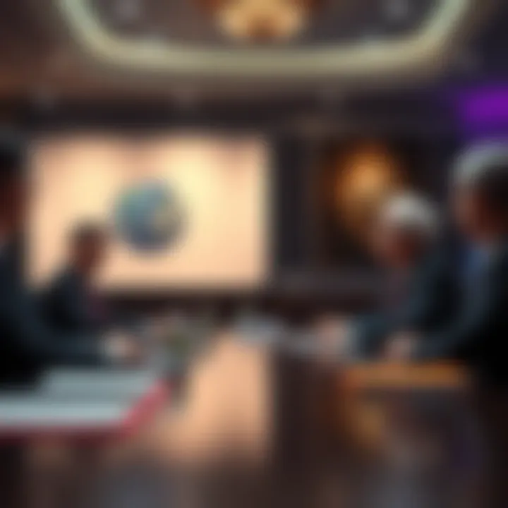 Federal Open Market Committee officials discussing economic growth