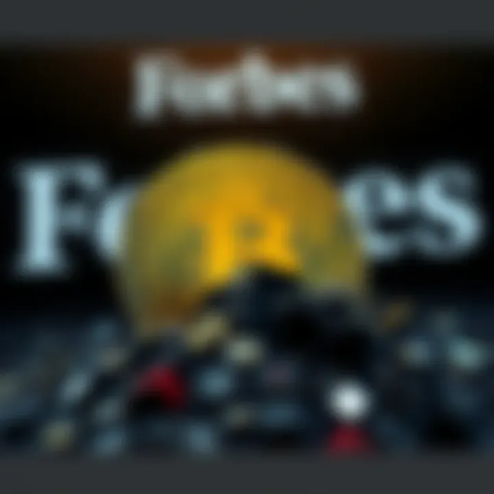 A graphic showing a collapsing Bitcoin symbol with a Forbes logo in the background, emphasizing concerns about Bitcoin's future.