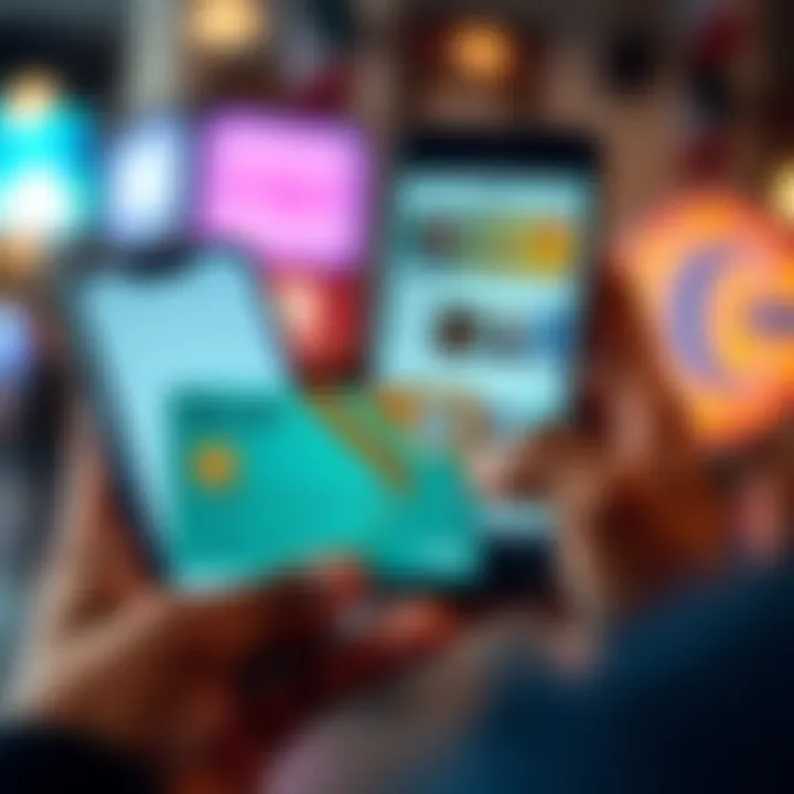 A person holds an Indian forex card while looking at a smartphone screen displaying a payments app, symbolizing money transfer options in Ireland