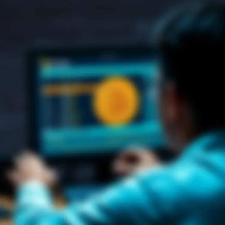 A person looking at an old Bitcoin wallet on a computer screen, reflecting on their father's past investments.