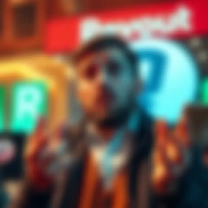 A worried business owner expressing concern about frozen bank accounts and financial loss, with a bank logo in the background.