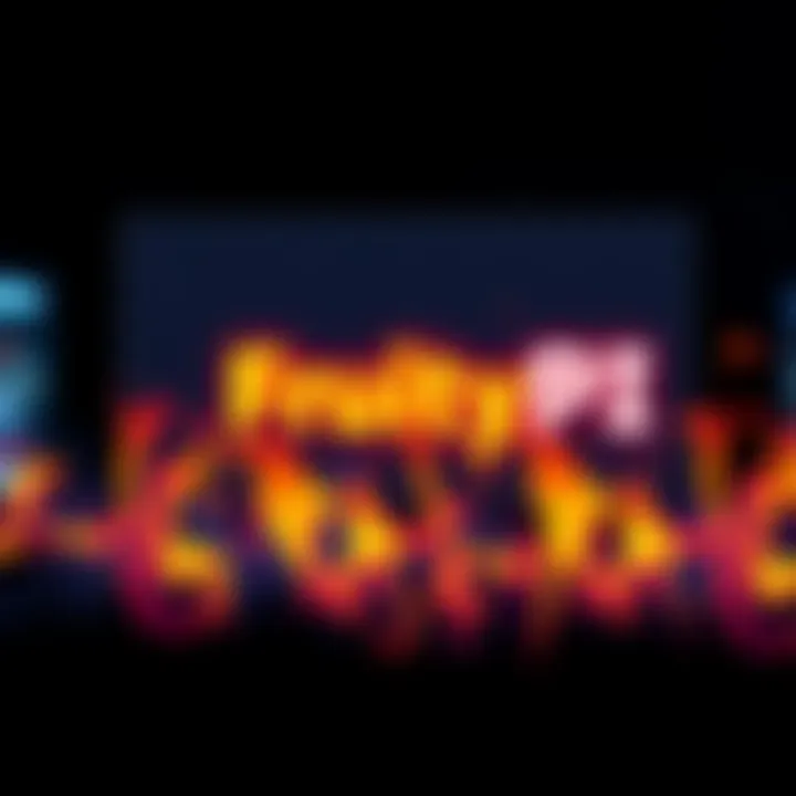 A bright and colorful FruityPI logo displayed prominently on a digital screen with flames in the background, signaling excitement and new developments.