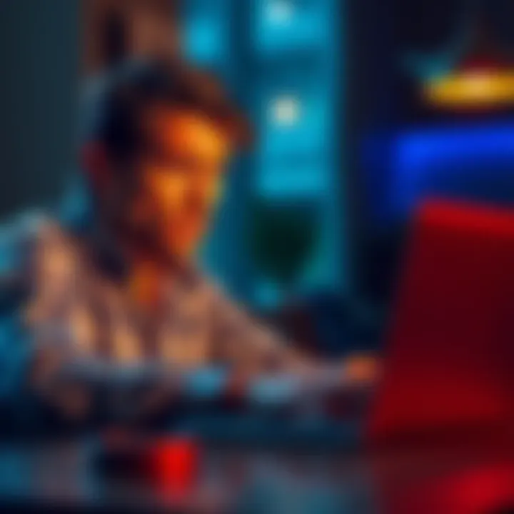 A person looking stressed while checking their account on a laptop, symbolizing withdrawal issues with Gemini.