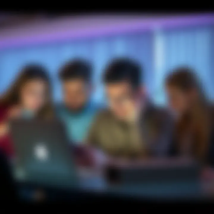 Several UK residents looking at their laptops or phones, showing expressions of frustration as they read emails about BlockFi payments