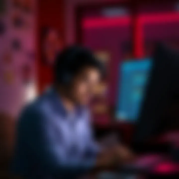 A person sitting in front of a computer, looking frustrated while dealing with a locked Coinbase account and identity verification issues.