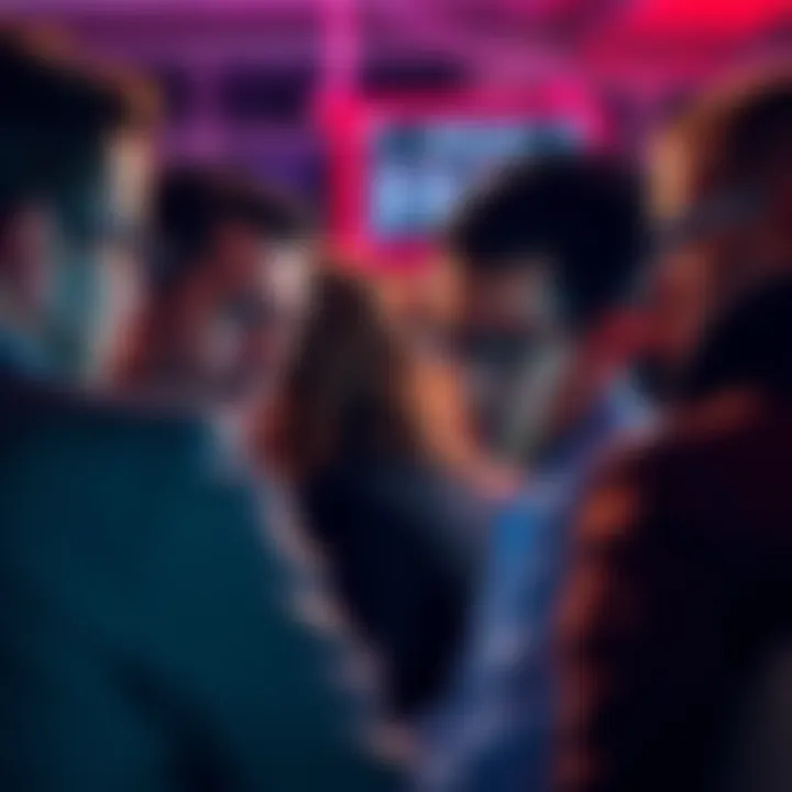 A group of people discussing in a crypto forum, showing expressions of frustration and engagement with Bitcoin and altcoin topics.