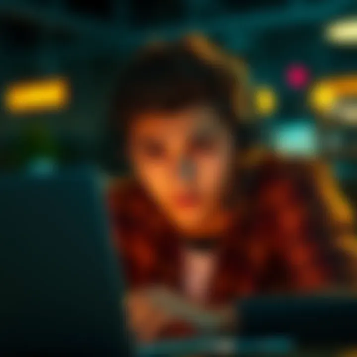 A customer experiencing issues with Kraken account support, looking concerned with a laptop