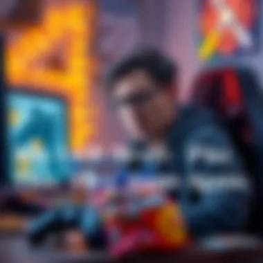 A person sitting in front of a computer with a frustrated expression, surrounded by game controllers and snacks, signifying disappointment in gaming.