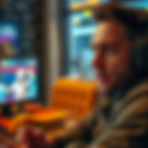 A person looking annoyed while playing a mobile mini game, with disturbing ads on the screen