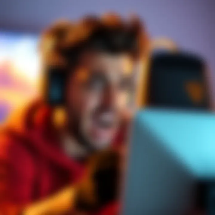 A gamer expressing frustration while watching a streaming video featuring Blazed