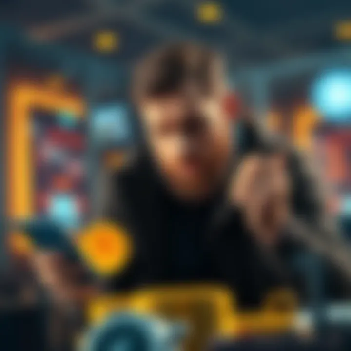 A crypto investor looks stressed while checking their phone, symbolizing the challenges of security holds in cryptocurrency transactions.