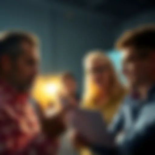 Group of people discussing issues with receiving tax forms from Kraken, showing expressions of concern and frustration.