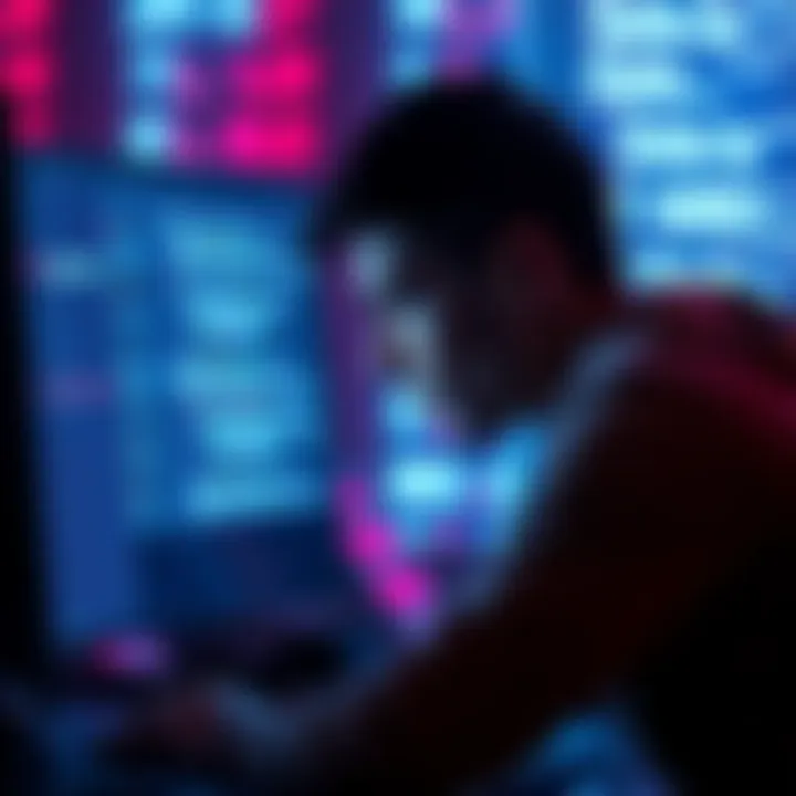 Frustrated person at computer A person looking frustrated at a computer screen with unanswered emails and posts related to gate.io
