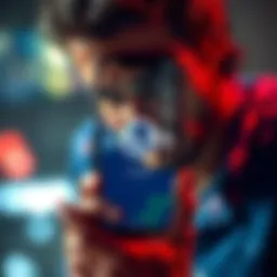 Frustrated individual looking at a phone showing a loading screen for Atlas Earth