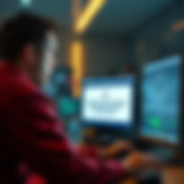 A person looking frustrated at their computer, showing a message about access issues after completing the Expert Learning Journey
