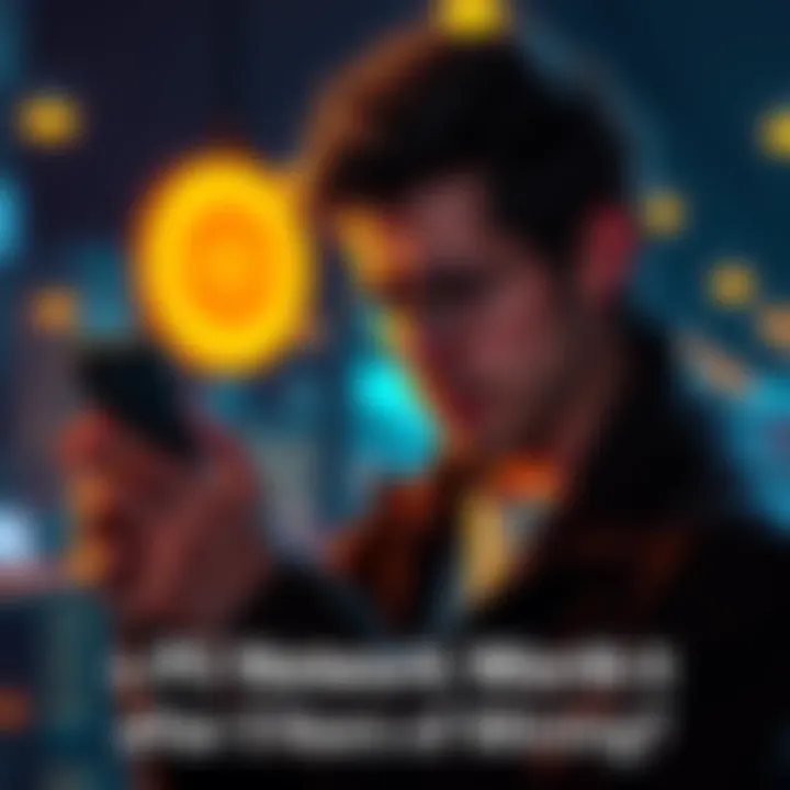 A person looking disappointed while checking the Pi Network app on their phone, symbolizing frustration with mining progress after five years.