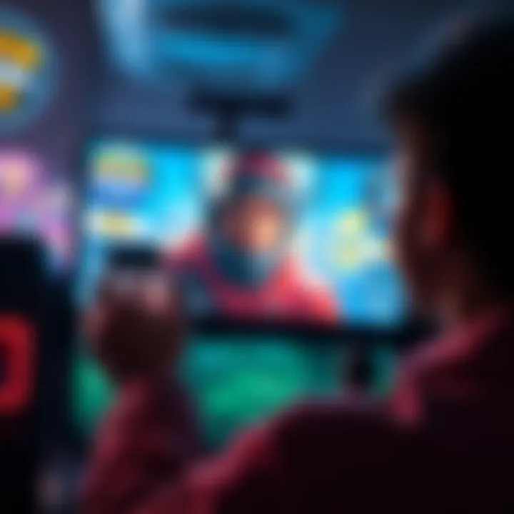 A person looking annoyed at their phone screen while a long advertisement plays during a minigame match