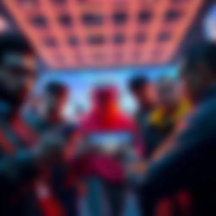 Group of players expressing frustration over useless bidtokens in Atlas Earth, some holding their phones showing the game