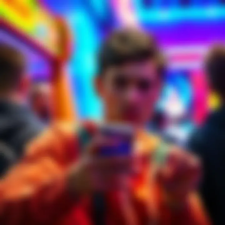 A person looking frustrated while using a smartphone displaying the Arcade app with non-earning games