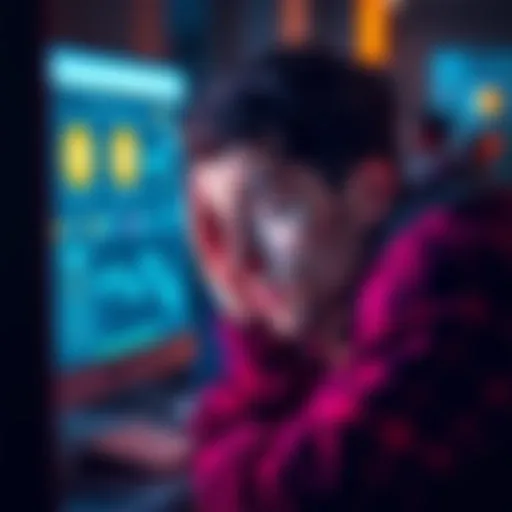 A person looking frustrated while using the Coinbase platform on a computer, showing a confusing interface and high fees