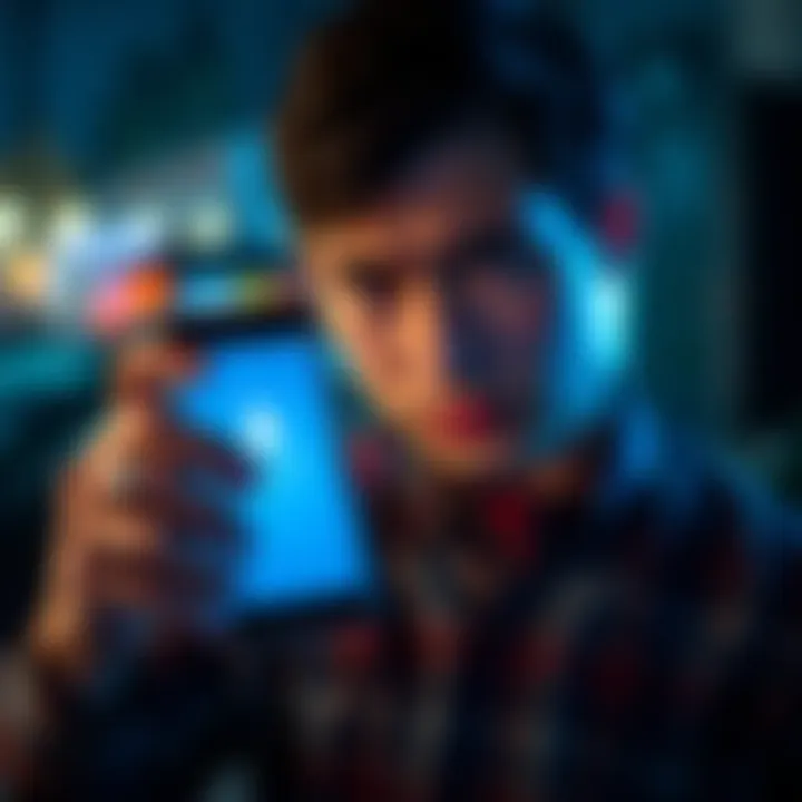 Frustrated user with phone A person looking frustrated while holding a smartphone, showing a login error message on the screen due to ads