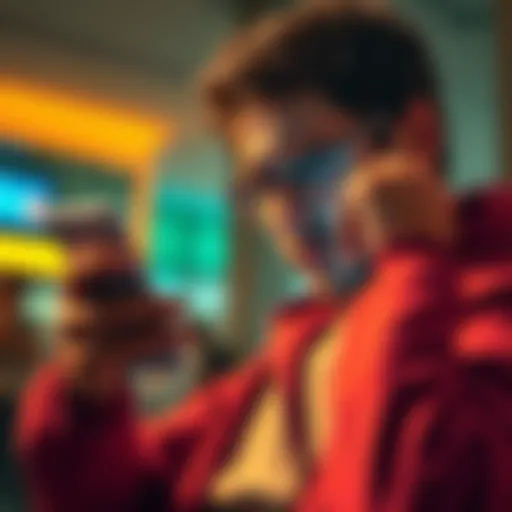 A person showing frustration while using a money transfer app on their phone, expressing concerns about constant transaction flagging.