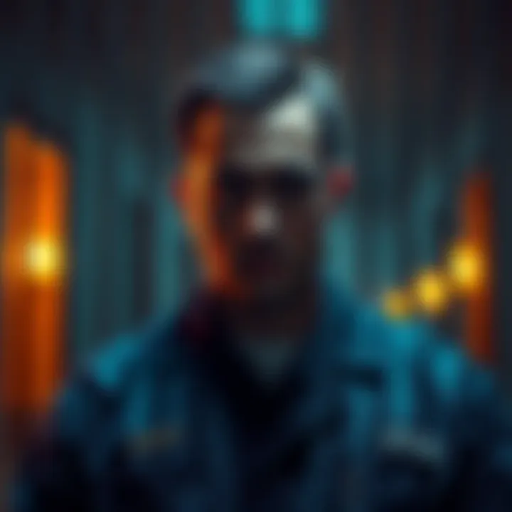 A somber depiction of the FTX founder in a medium-security prison setting, reflecting on the future of cryptocurrency regulation.