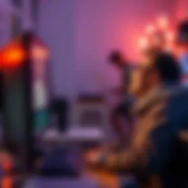 A person laughing while watching a funny video on a computer