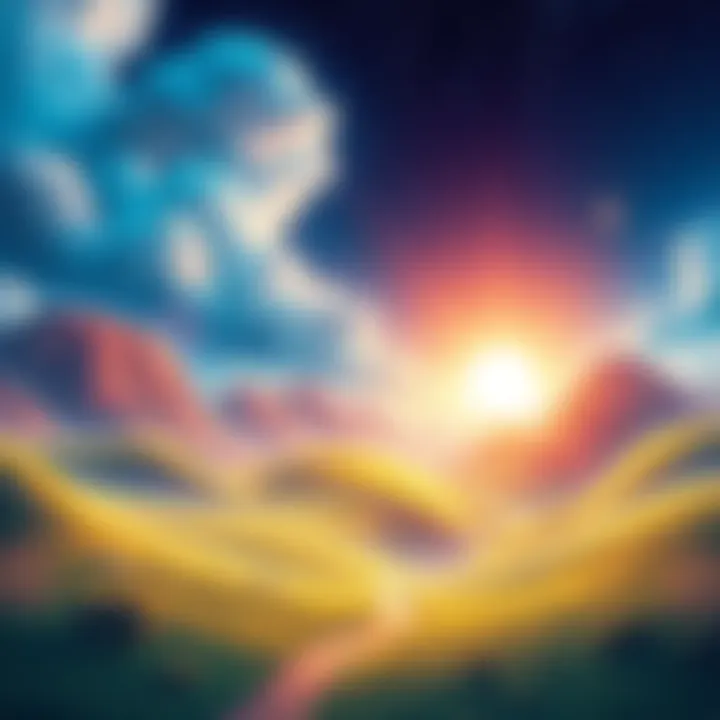 Illustration showing a bright digital landscape with performance and security enhancements for XNO, symbolizing its growth into a commercial-grade platform.