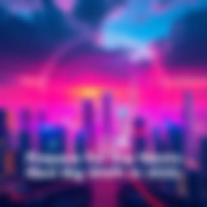 A city skyline with futuristic buildings and vibrant colors representing upcoming changes in 2025.