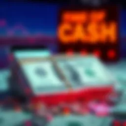 A visual representation of cash and digital currency juxtaposed, showing a cash bill alongside a smartphone displaying a digital wallet.