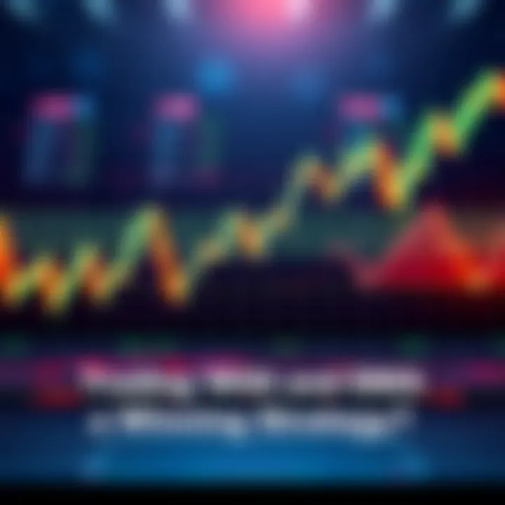 A visually engaging representation of RSI and SMA trading indicators with upward trend lines and bullish market sentiment