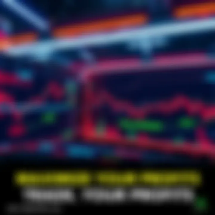 Futuristic trading interface showcasing BTC and ETH leverage options