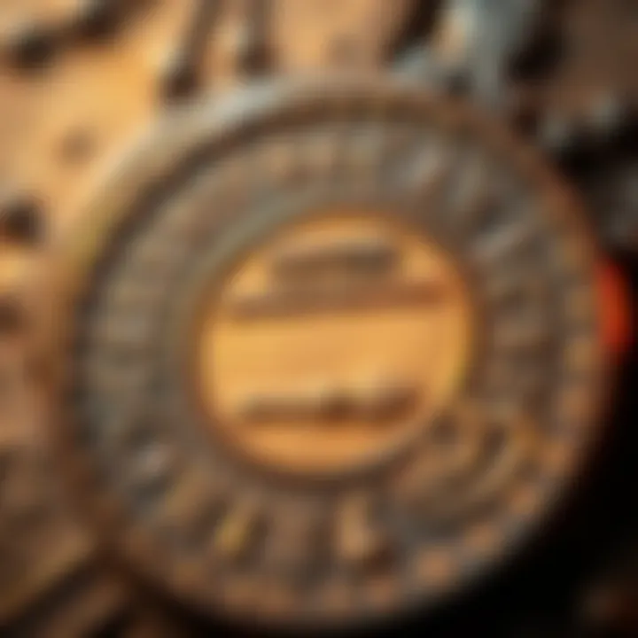 Close-up view of the Galerius coin showcasing its design and inscriptions.