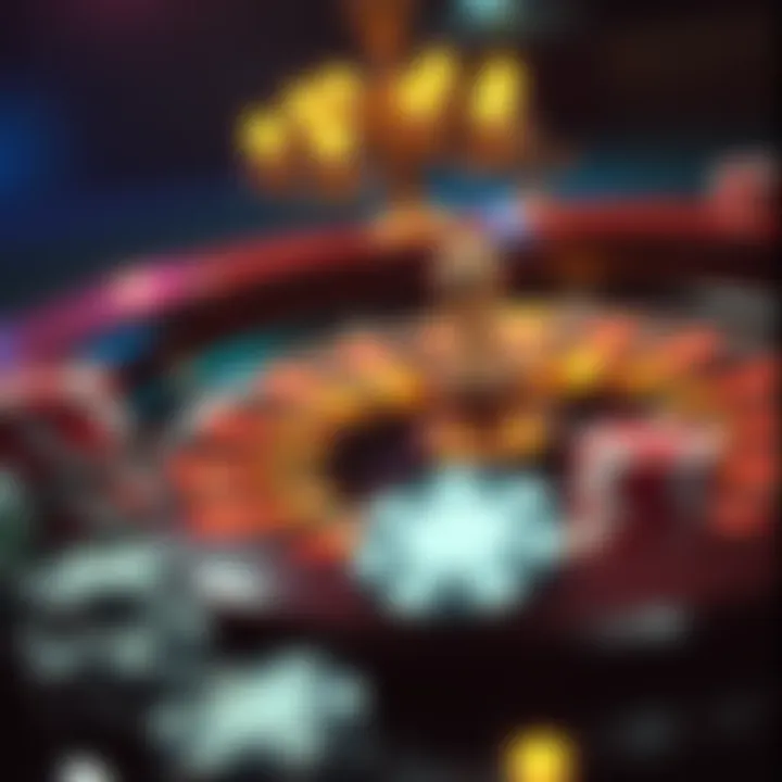 A roulette wheel and poker chips symbolizing the allure of gambling over crypto investments.