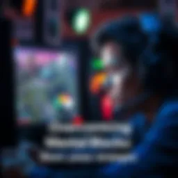 Person playing video game with focused expression Gamer looking intently at screen, concentrating on overcoming a challenging level in a video game