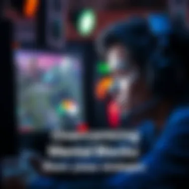 Person playing video game with focused expression Gamer looking intently at screen, concentrating on overcoming a challenging level in a video game